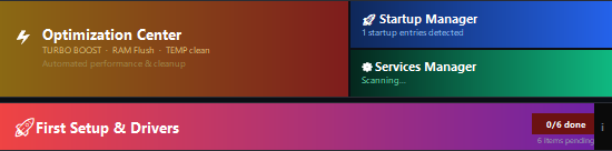 My PC – przyciski nawigacyjne do wszystkich modułów
